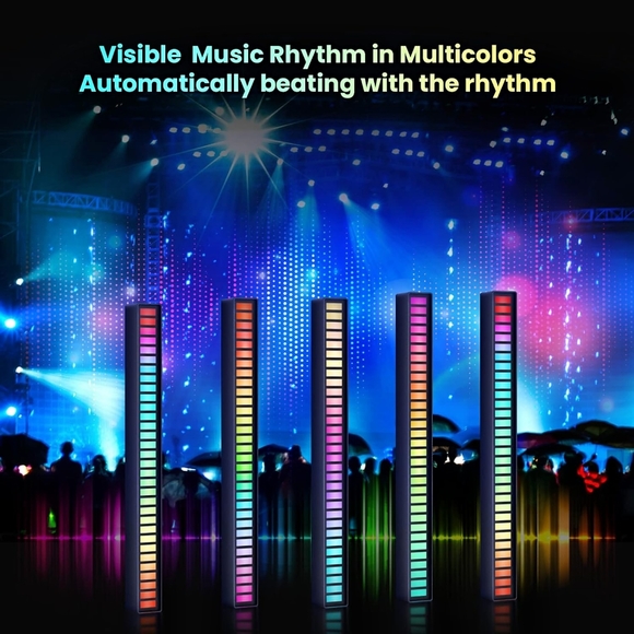 NEW LitezAll Portable Rechargeable Sound Activated 17 Color Changing Light Bar - Picture 8 of 11